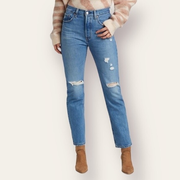 Levi’s 501 High Rise Straight Leg Jeans 24x30 NWT - Picture 1 of 16